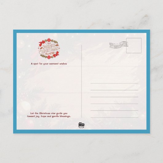 Cozy Samoyed Dog with Mini Snowman Briefkaart (Achterkant)