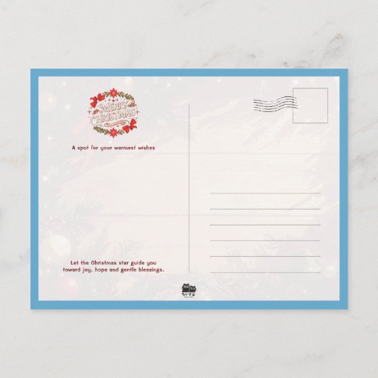 Cozy Samoyed Dog with Mini Snowman Feestdagenkaart (Achterkant)