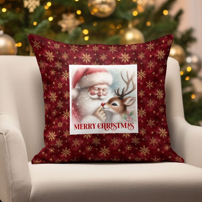 Cozy Santa and Rudolph Christmas Pillow Home Decor Kussen (Cozy Santa and Rudolph Christmas Pillow Home Decor

)