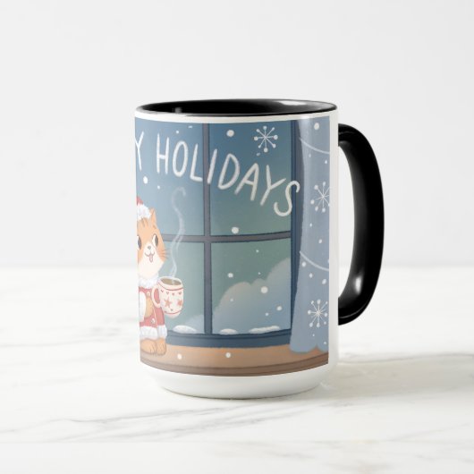  Cozy Santa Cat Holiday Mug Mok (Voorkant rechts)