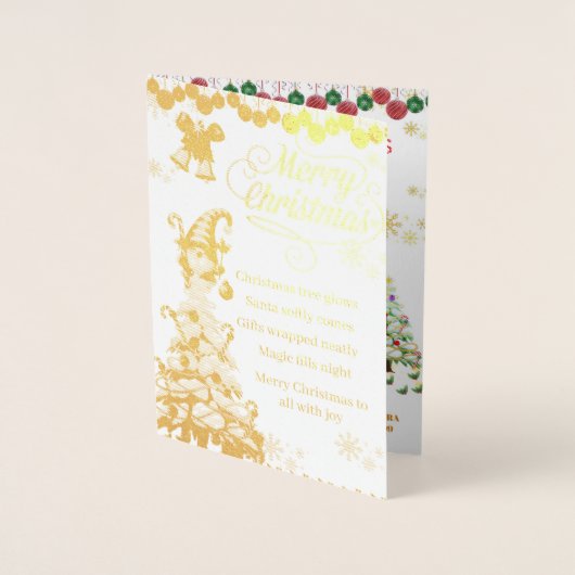 Cozy Santa Christmas Foil Card Folie Kaarten (Voorkant)