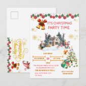 Cozy Santa Christmas Post Card Feestdagenkaart (Voorkant / Achterkant)