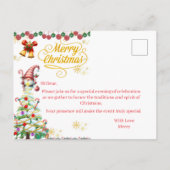 Cozy Santa Christmas Post Card Feestdagenkaart (Achterkant)