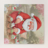 Cozy Santa Claus Gardener Planting Succulents Legpuzzel (Horizontaal)
