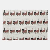 Cozy Santa Fireplace Pattern Decorative Kitchen To Theedoek (Horizontaal)