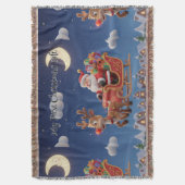 Cozy Santa Rudolph Holiday Fleece Blanket Deken (Voorkant Verticaal)