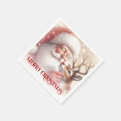 Cozy Santa Rudolph Holiday Table Napkins Servet (Hoek)