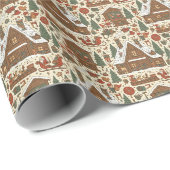 Cozy Santa Workshop Village Cadeaupapier (Rol Hoek)