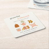 Cozy Scandi Autumn Essential Blush Thanksgiving Kartonnen Onderzetters (Schuin)