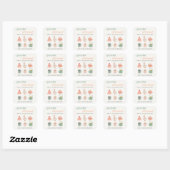 Cozy Scandi Autumn Essential Blush Thanksgiving Vierkante Sticker (Vel)