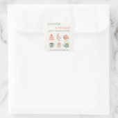 Cozy Scandi Autumn Essential Blush Thanksgiving Vierkante Sticker (Tas)