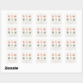 Cozy Scandi Winter Essential Blush Green Address Vierkante Sticker (Vel)