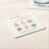 Cozy Scandi Winter Essential Seasons Greetings Kartonnen Onderzetters (Schuin)