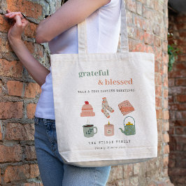 Cozy Scandi Winter Essential Seasons Greetings Tote Bag