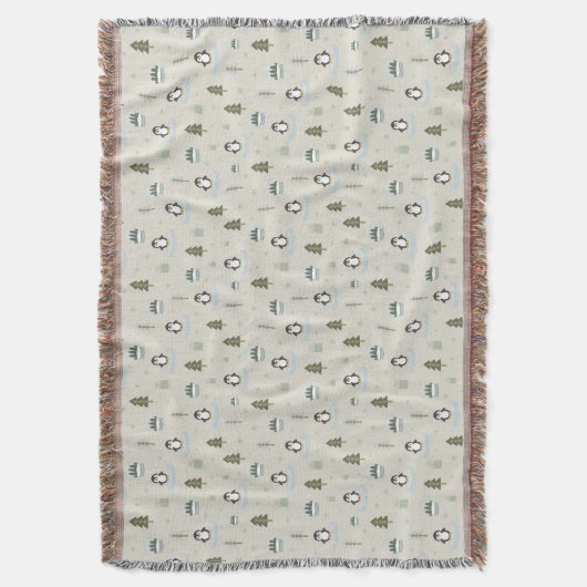 Cozy Scandinavian Holiday Woven Blanket Deken (Voorkant Verticaal)
