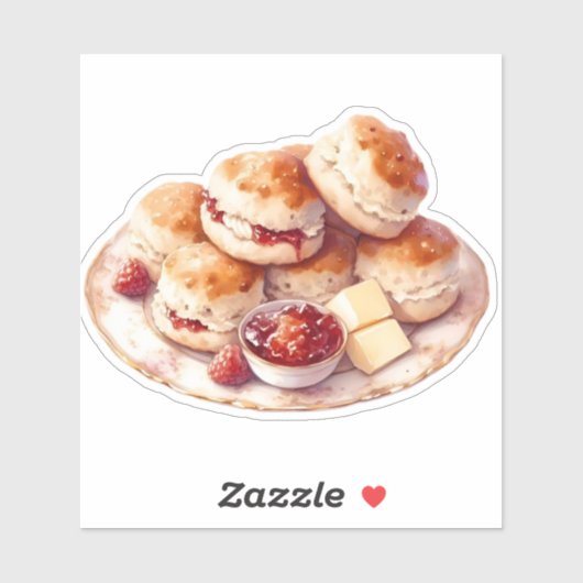 Cozy Scones & Jam Sticker Afternoon Tea Aesthetic (Vel)