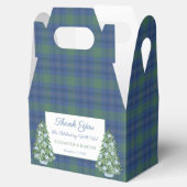 Cozy Scottish Tartan Pset kerstboombruiloft Bedankdoosjes (Geopend)