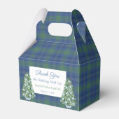 Cozy Scottish Tartan Pset kerstboombruiloft Bedankdoosjes (Voorkant Zijde)