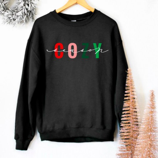 Cozy Season Cute Calligraphy Holiday Sweatshirt