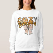 Cozy Season Cute Plaid Bow Fall Sweatshirt (Voorkant)