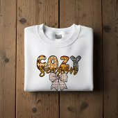 Cozy Season Cute Plaid Bow Fall Sweatshirt