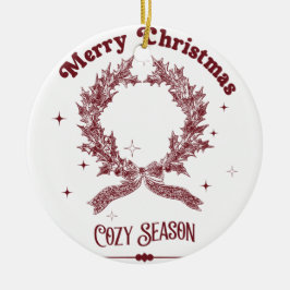 Cozy Season Vintage Christmas Keramisch Ornament