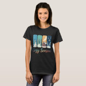 Cozy Season Winter Wonderland Cabin Snowman Snowfl T-shirt (Voorkant volledig)