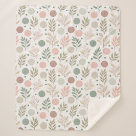 Cozy Sherpa Blanket with Classic Polka Dot Pattern Deken