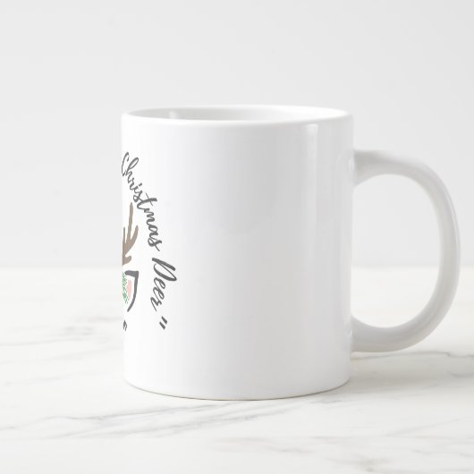 Cozy Sips with My Christmas Deer” – Cute Reindeer Grote Koffiekop (Rechts)