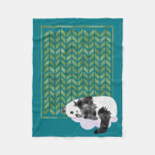 Cozy Sleeping Panda Baby's Quilt Fleece Deken (Voorkant)