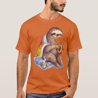 Cozy Sloth in Blanket T-shirt
