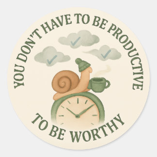 Cozy Snail Sticker | Quote voor langzaam leven