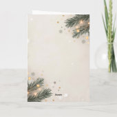 Cozy Snowflake & Pine Holiday Design Kaart (Achterkant)