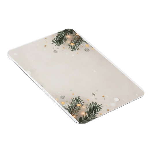 Cozy Snowflake & Pine Holiday Design Magneet (Rechterzijde)