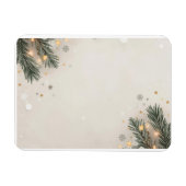 Cozy Snowflake & Pine Holiday Design Magneet (Horizontaal)