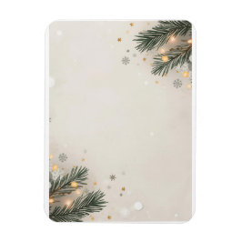 Cozy Snowflake & Pine Holiday Design Magneet
