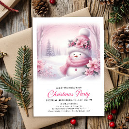 Cozy Snowy Forest Kids Download Christmas Invite Kaart
