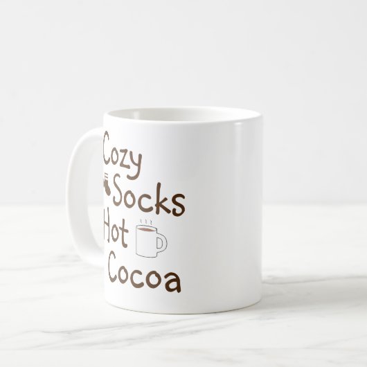Cozy Socks & Hot Cocaca Koffiemok (Voorkant links)