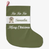 Cozy soft pastel Nordic personalized christmas Grote Kerstsok (Voorkant)