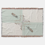 Cozy Soft Sage Green Manuscript Woven Deken (Voorkant)