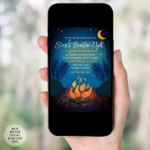 Cozy Starlit Bonfire Birthday Party Invitation Kaart