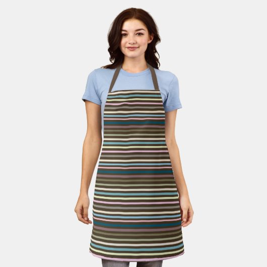 Cozy stripes apron schort (Gedragen)