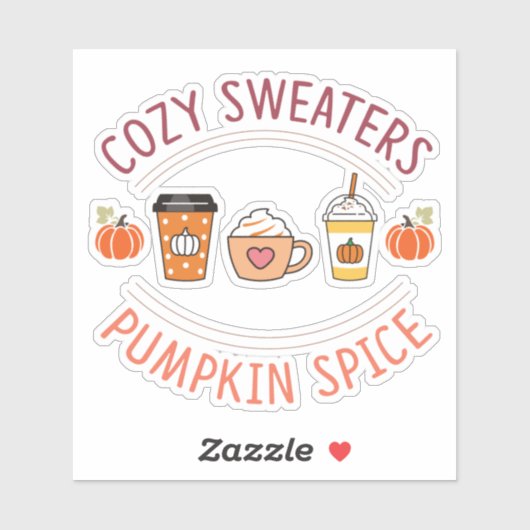 Cozy sweaters Pumpkin Spice Sticker (Vel)
