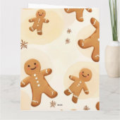 Cozy & Sweet Gingerbread Holiday Greeting Card Kaart (Achterkant)
