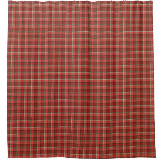 Cozy Tartan Curtain Traditional Holiday Gift Look Douchegordijn (Voorkant)