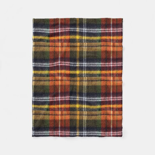 Cozy Tartan Fleece Blanket, valkleuren (Voorkant)