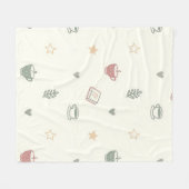 Cozy Tea Books Candle Pattern Soft Fleece Deken (Voorkant (Horizontaal))