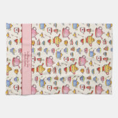 Cozy Tea Lover Quote Schattige met de hand geïllus Theedoek (Horizontaal)