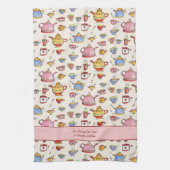 Cozy Tea Lover Quote Schattige met de hand geïllus Theedoek (Verticaal)