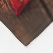 Cozy Teddy Rose Basket Romantic Valentine Fleece Deken (Hoek)